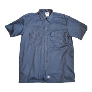 Dickies Short Sleeve Button Down Shirt Sz LG